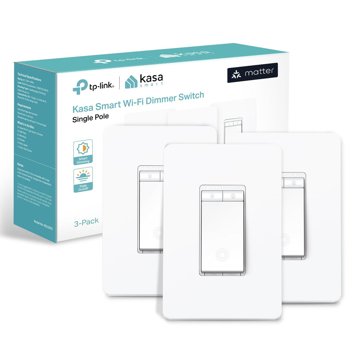 Kasa Smart KS225 dimmer switch front view for flexible lighting control