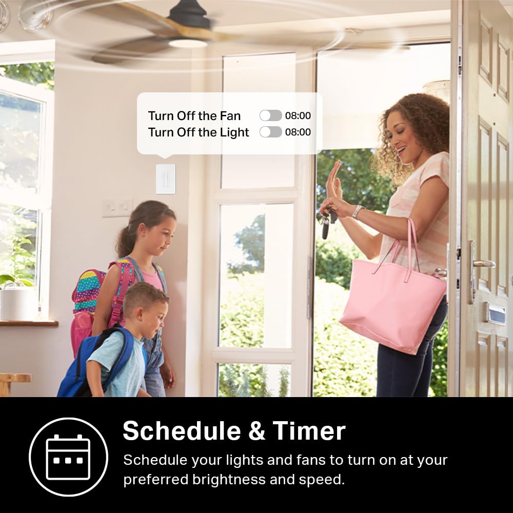 App control via Kasa app keeps you in command from anywhere.