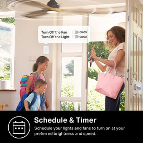 App control via Kasa app keeps you in command from anywhere.