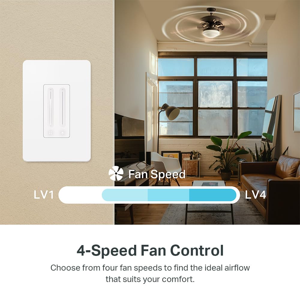 Kasa Smart KS240 adjustable brightness control for inviting ambiance.