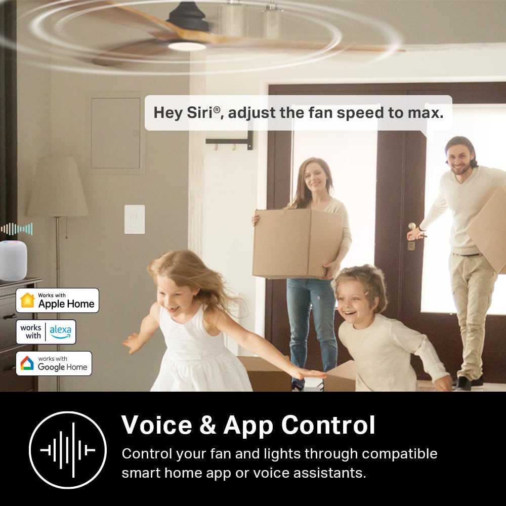 Schedule and timer features to automate lights and fan usage.