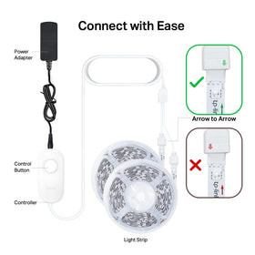 Kasa Smart LED Strip offers 16 million colors for personalized mood lighting.