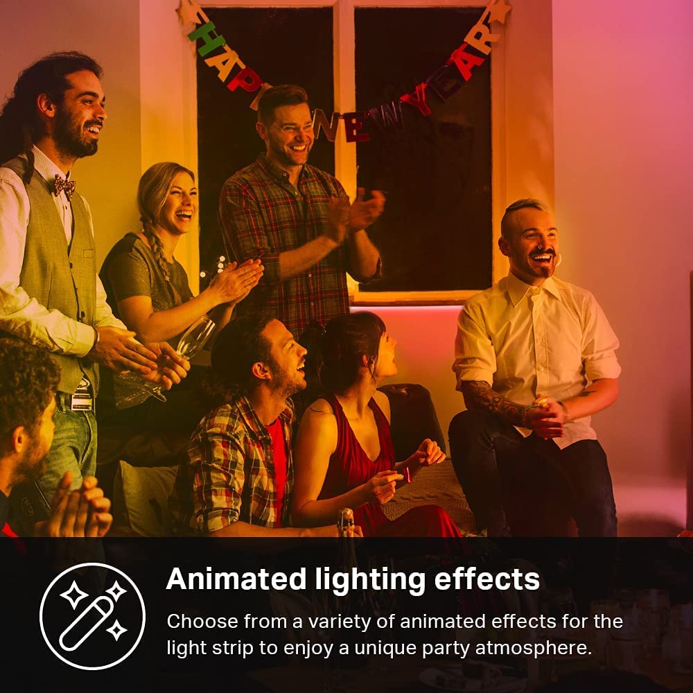 Control via app or voice assistant for hands-free lighting.