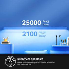 Kasa Smart LED Strip supports voice control with Alexa and Google Assistant.
