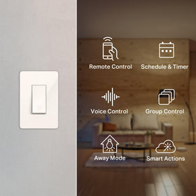 HS200-LA side view highlights slim profile for unobtrusive mounting and shared lighting control.