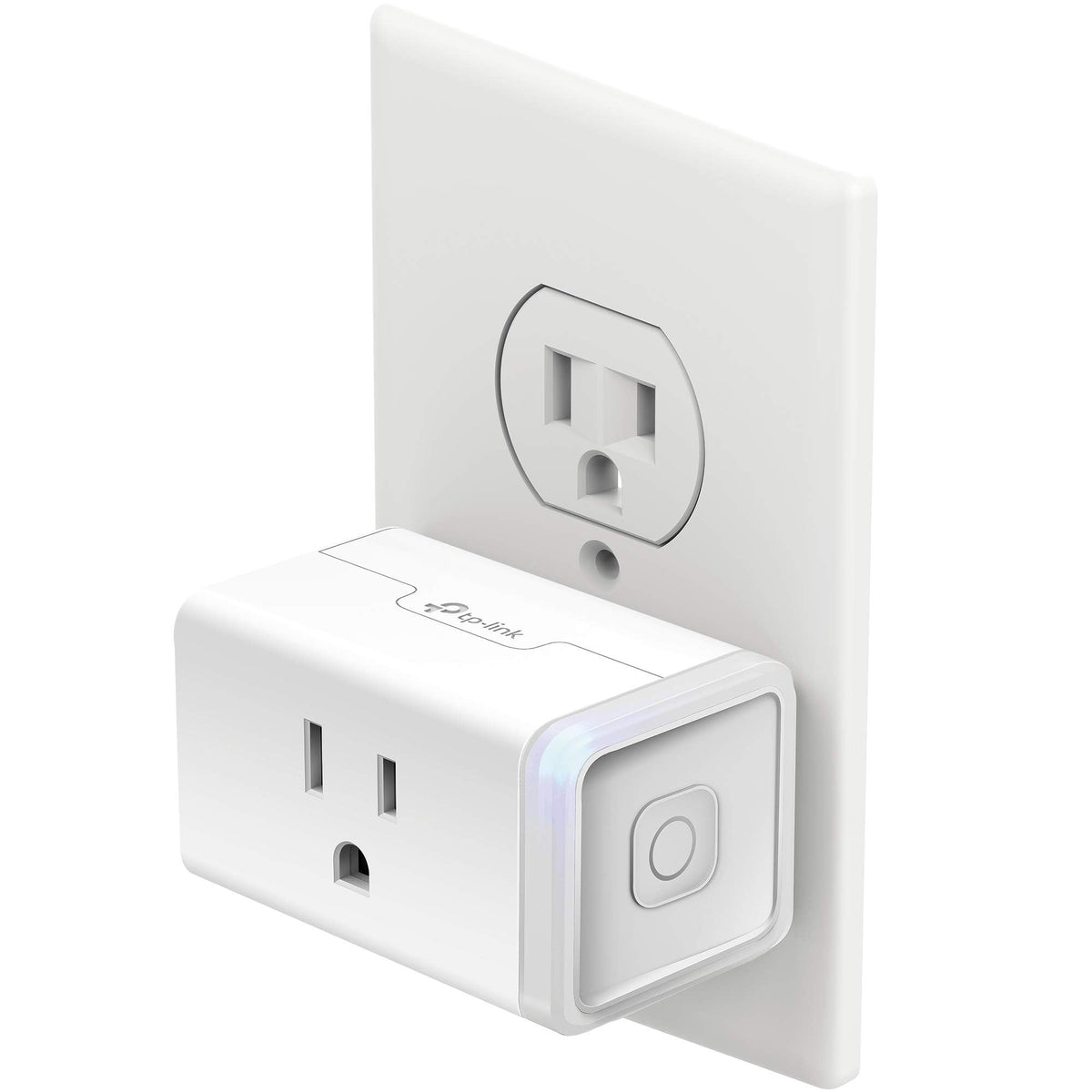 Kasa KP115 energy-monitoring plug tracking real-time usage for smarter schedules