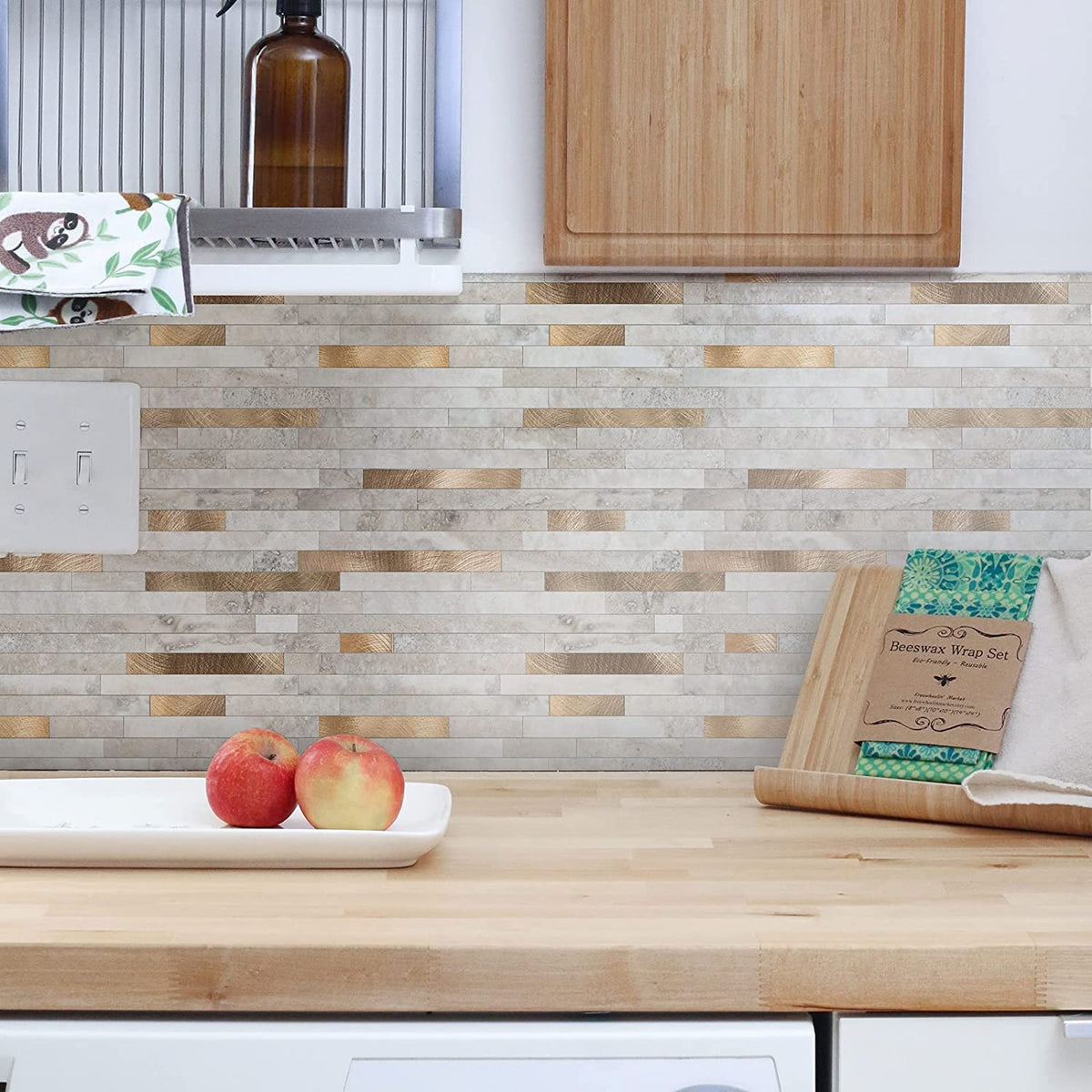 KASARO vintage gold stripes add subtle luxury to any room