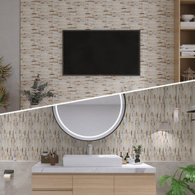 KASARO self-adhesive aluminum wall tile for quick kitchen and bath updates