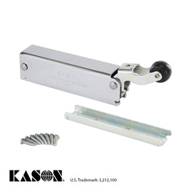 Kason 1094 SureClose extra-wide hook ensures reliable roller pickup and alignment.