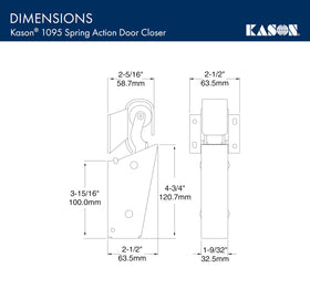 Kason 1095 bend-resistant hook supports heavy traffic doors.