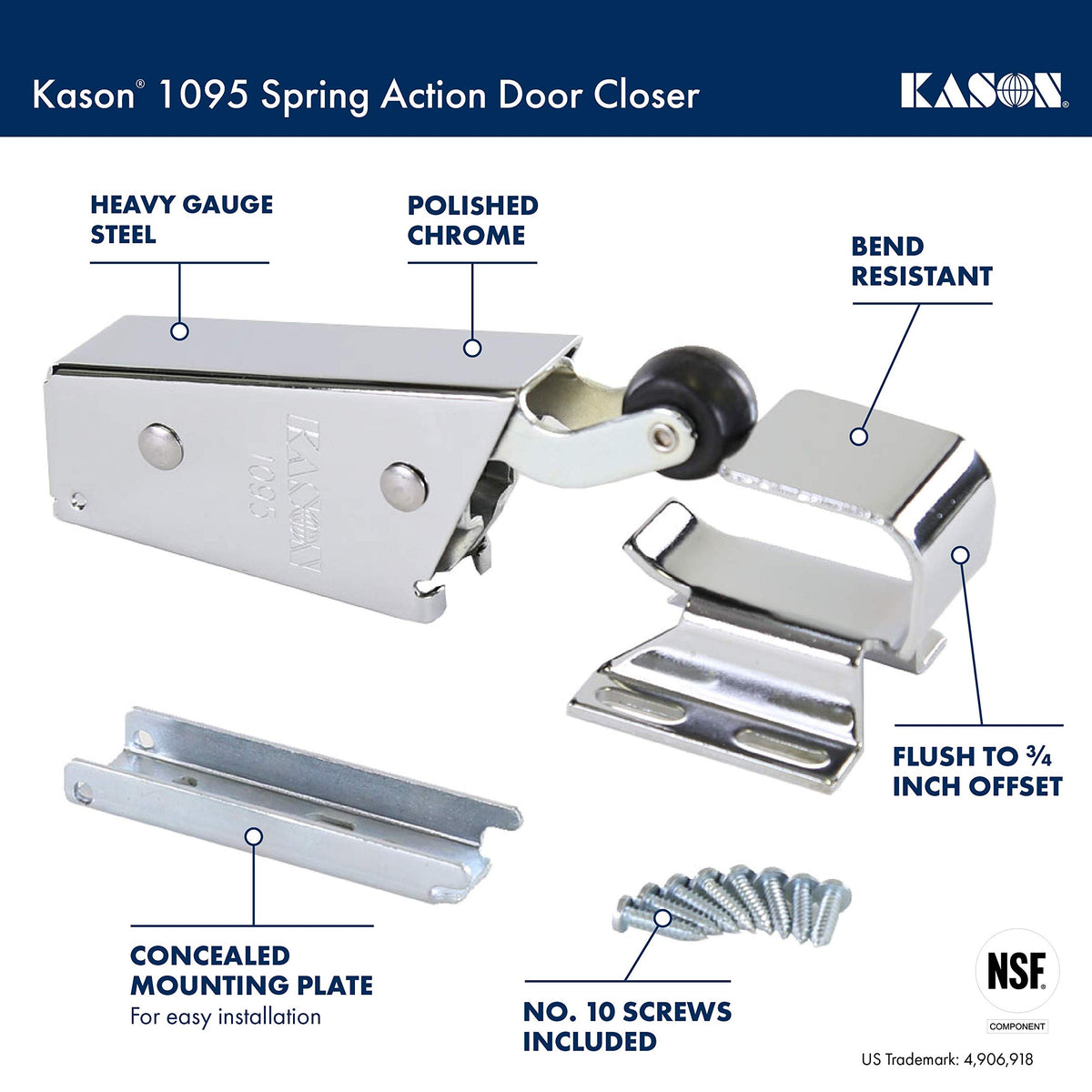Kason adjustable wide-hook detail for versatile mounting and reliable operation