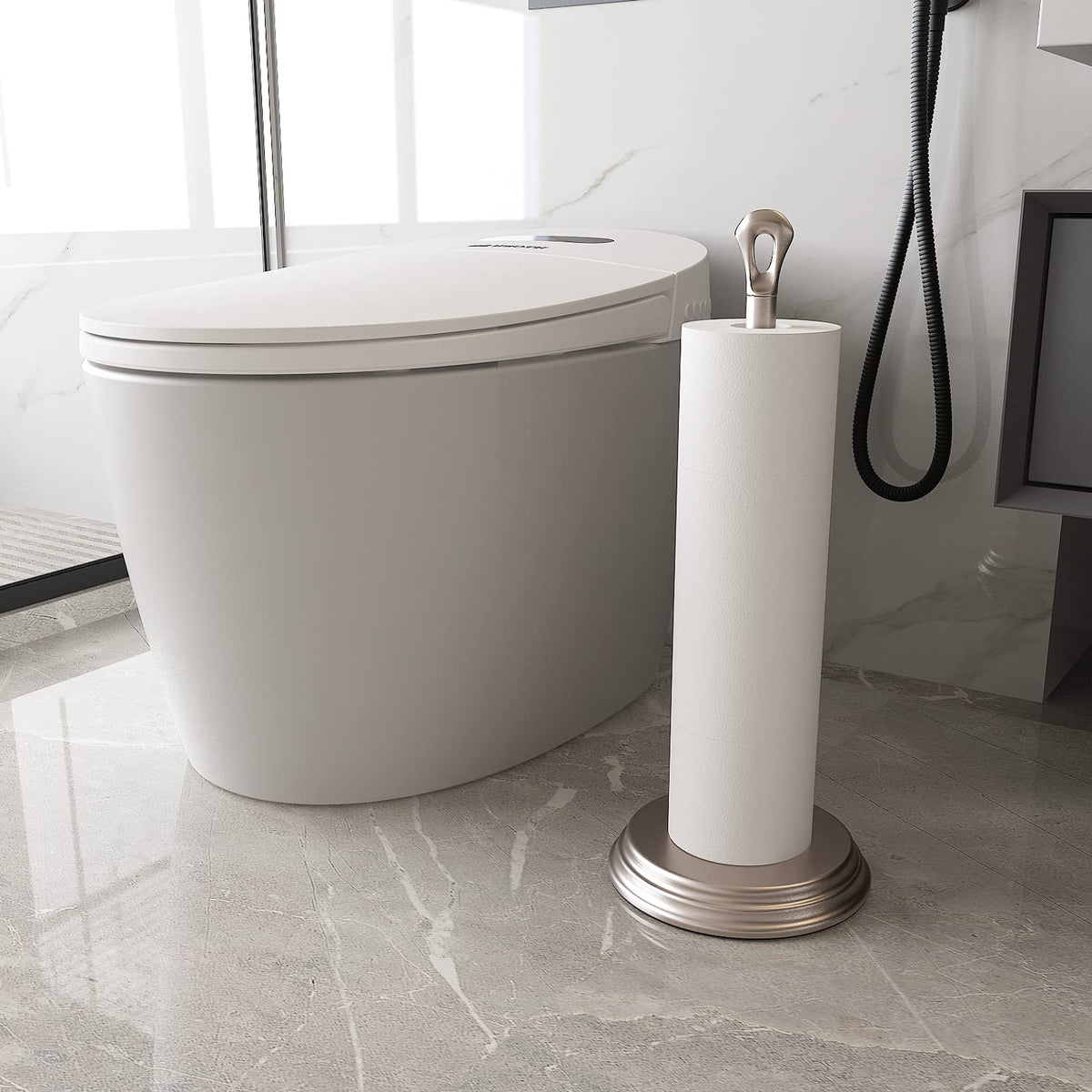 Kasunto in-bathroom setup demonstrates organized space
