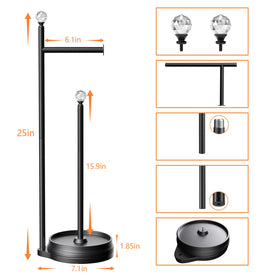 Matte-black Kasunto toilet paper holder showcases sturdy rust-resistant finish