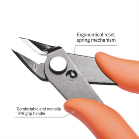 KATA cutters feature a 21-degree angled jaw for clean side cuts.