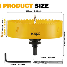 KATA dust catcher assembly helps minimize debris and cleanup.
