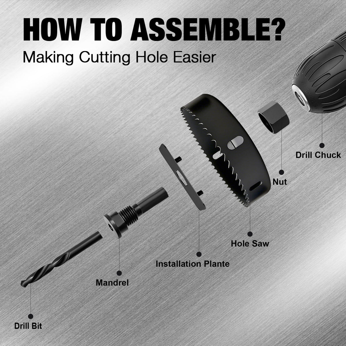 KATA drill bits provide versatile support during hole cutting tasks.