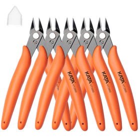 KATA micro wire cutters with angled jaw for precise cuts in tight electronics.