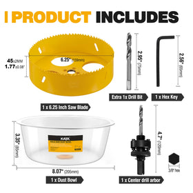 KATA silicone dust bowl provides clear visibility during drilling.