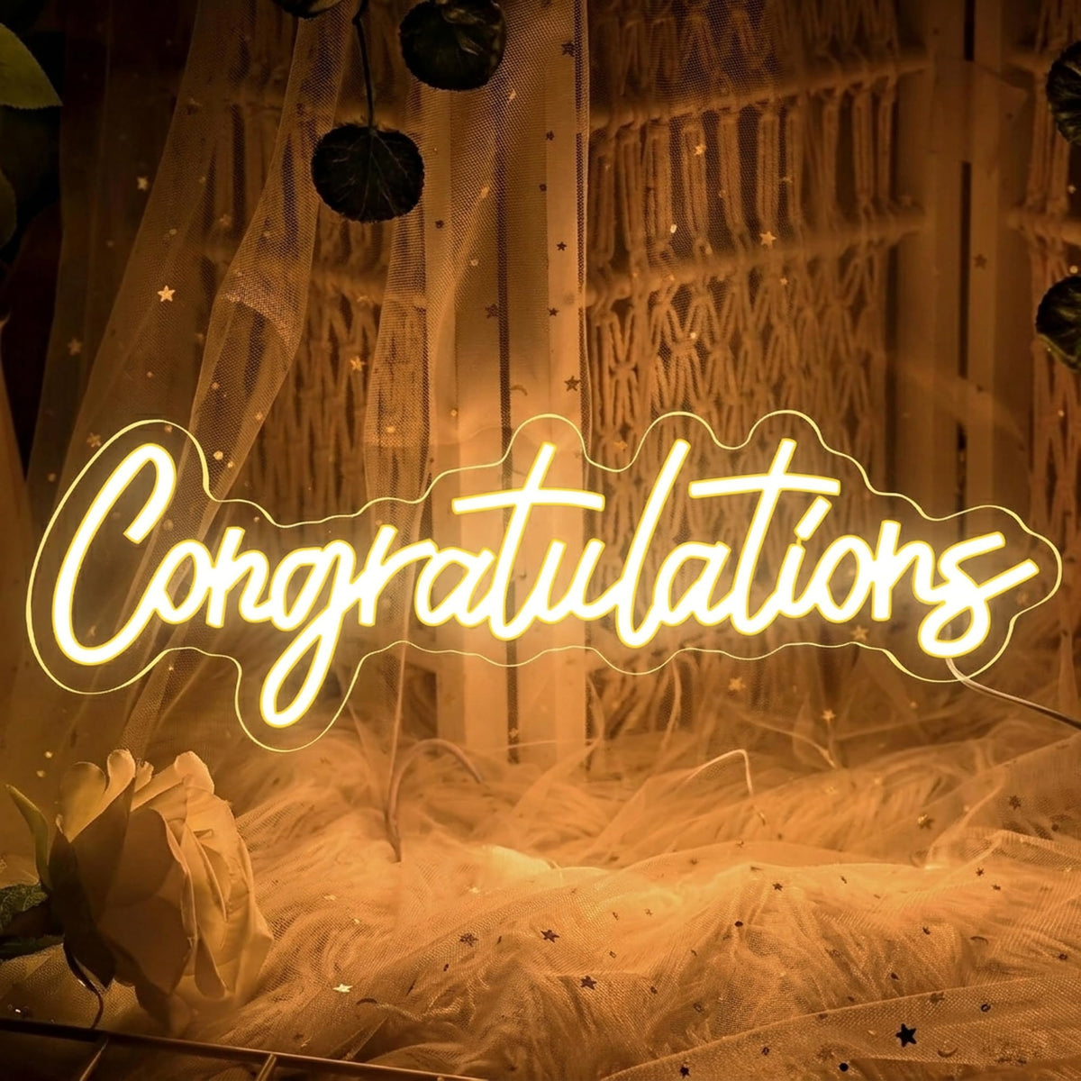 KatchOn 16.5x5.5 inch graduation sign creates a vivid backdrop for photos.