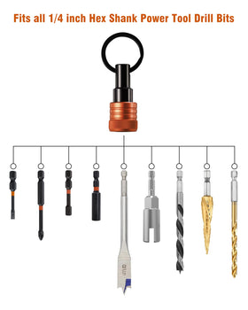 Katerk palm-sized bit holder demonstrates sturdy ball-detent locking for reliable tasks.