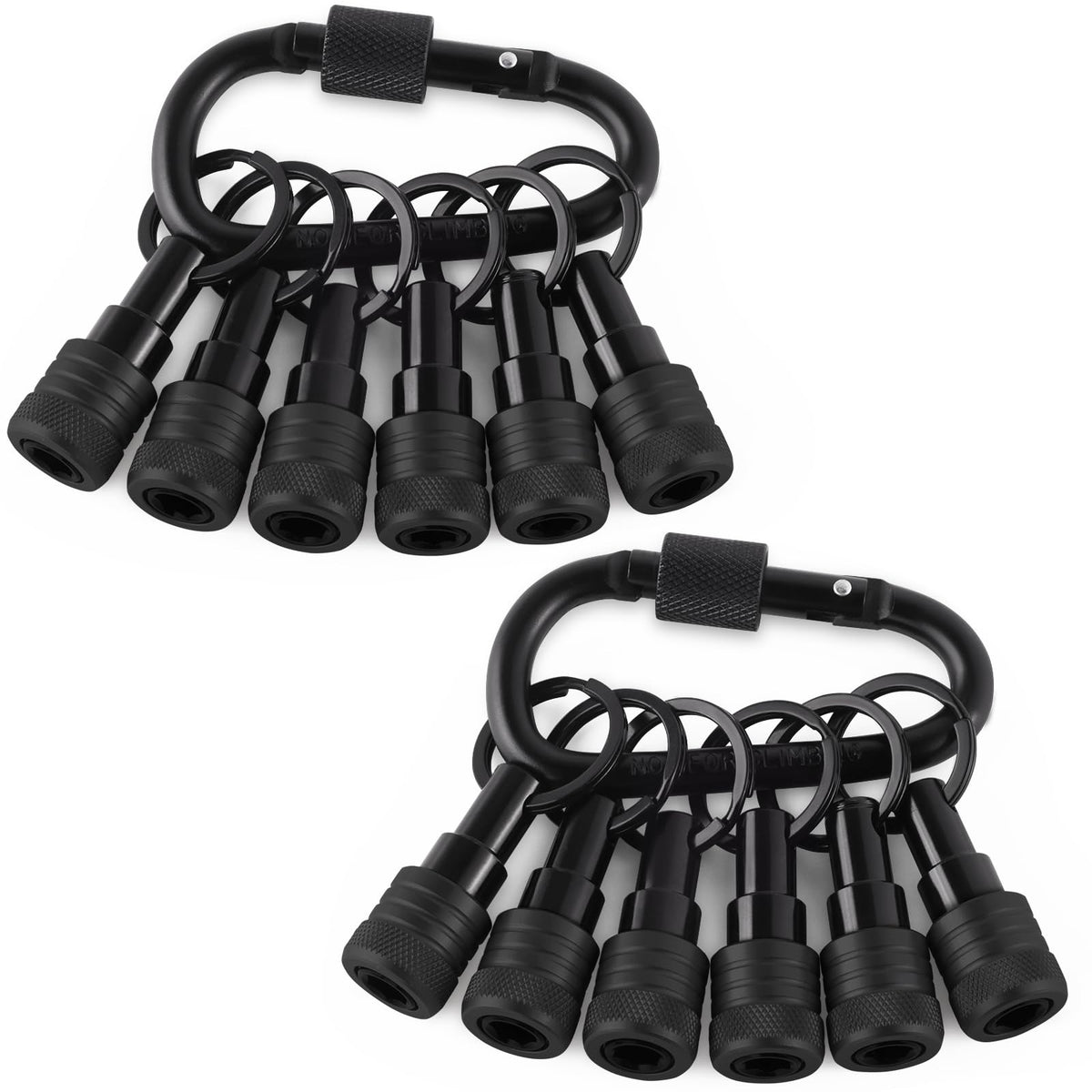 Katerk bit holder key chain with 12-pc set keeps 1/4 inch bits organized and accessible.