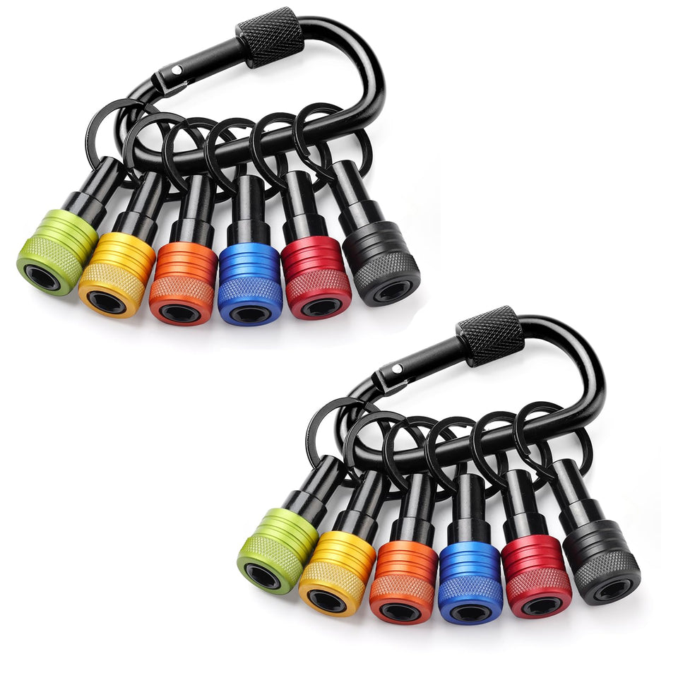 Katerk Bit Holder Keychain 12 Pcs Set keeps bits organized for fast use.