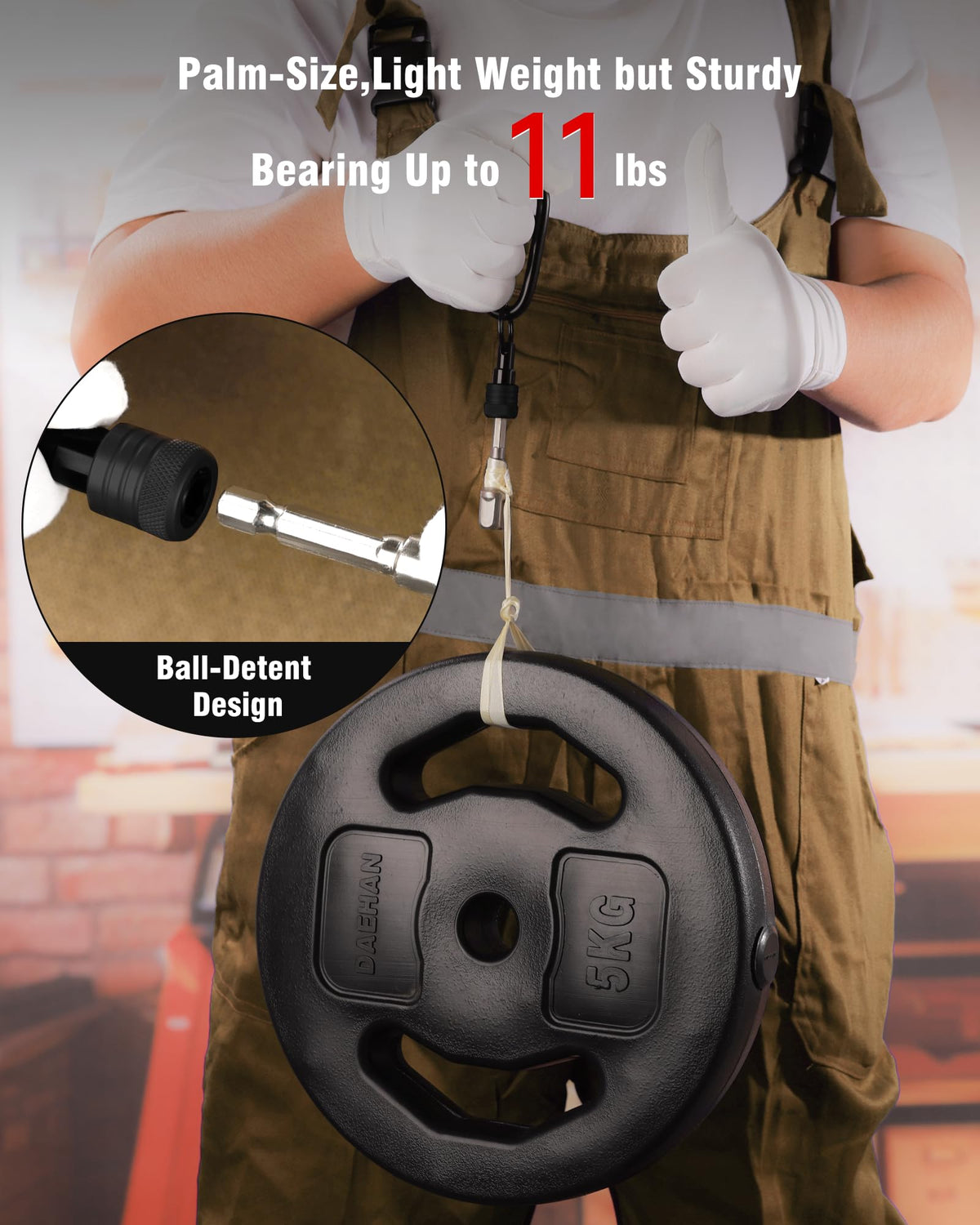Katerk carabiner-attached bit holder secures to belts or bags.