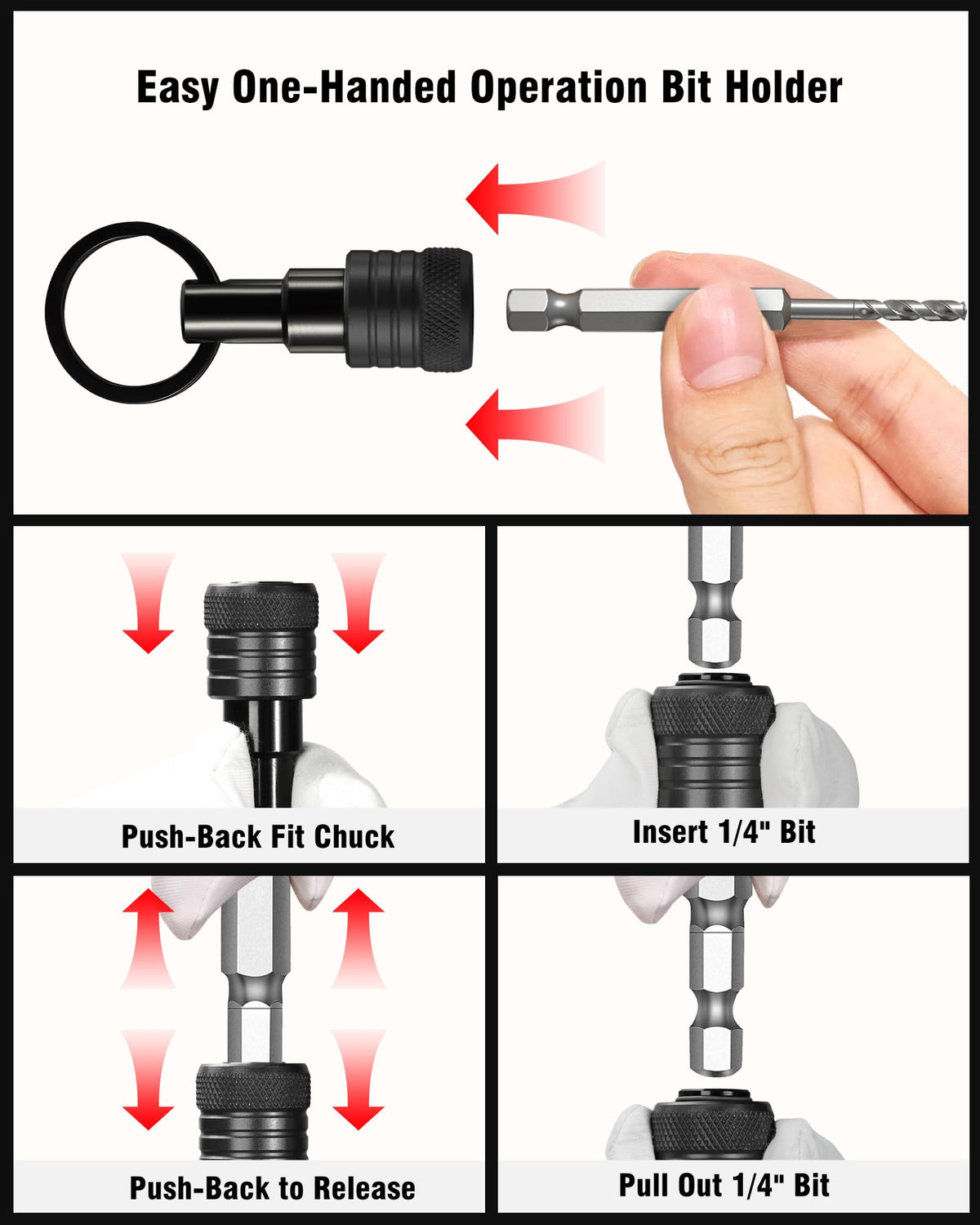 Katerk 1/4 inch hex bit compatibility fits most drills and drivers.