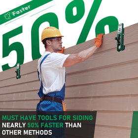 Kathleno installation tool enables single-person siding setup.