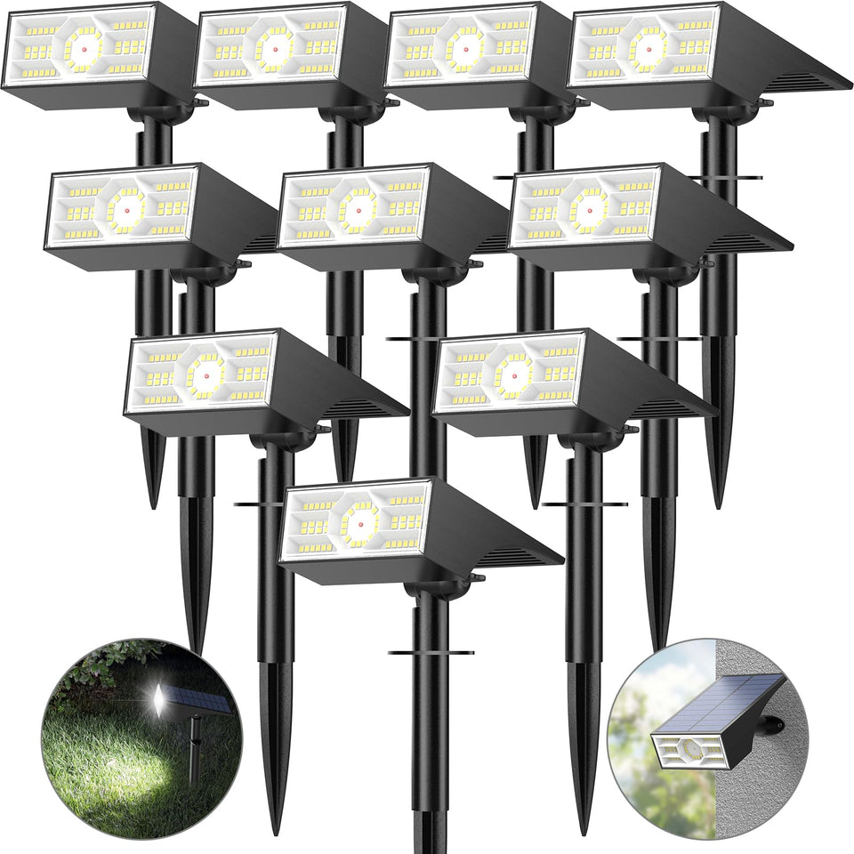 Katipeal solar spot light with a 56-LED panel for bright garden illumination.