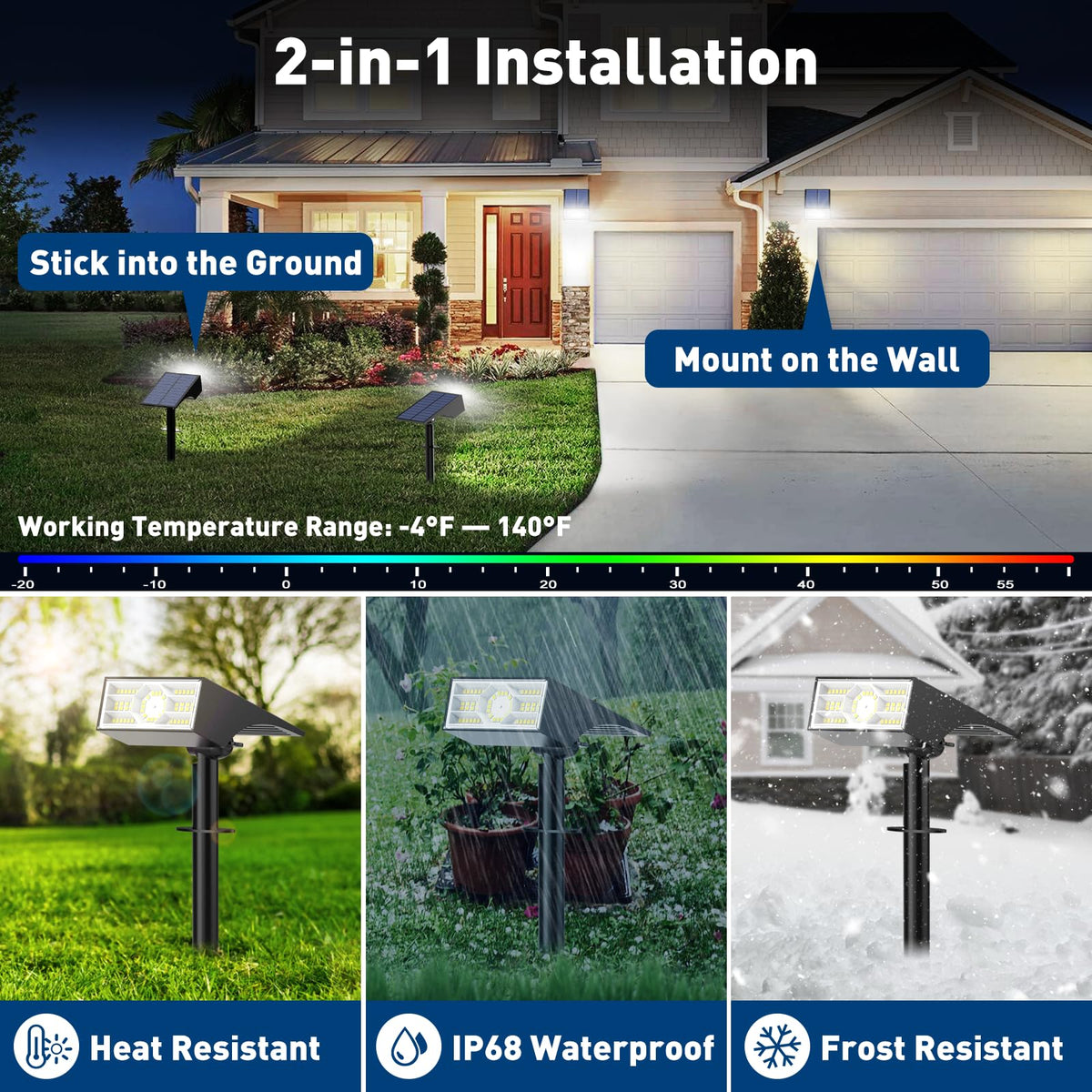 Katipeal ground stake installation for quick yard lighting.