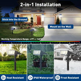 Katipeal ground stake installation for quick yard lighting.