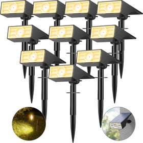 Katipeal solar spot lights with 56 LEDs for bright garden illumination.