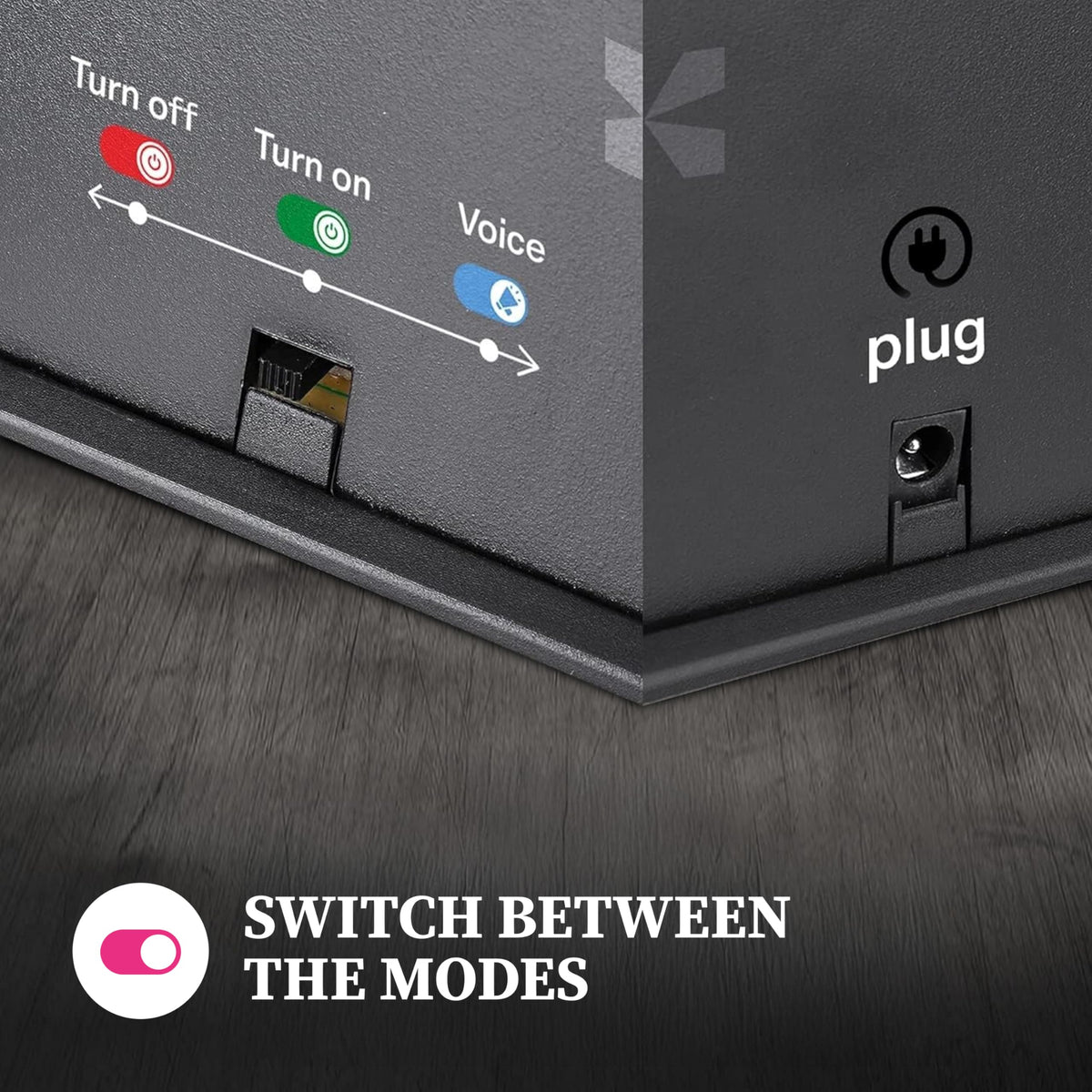 Katzco plasma ball plug-in cord powers continuous glow.