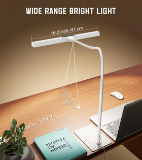 Kaulsoue Desk Lamp 120 LED beads provide bright, energy-efficient task lighting.