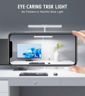 Kaulsoue Desk Lamp 360° adjustment keeps light focused on your workspace.