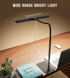 Kaulsoue desk lamp adjustable gooseneck directs light precisely where needed.