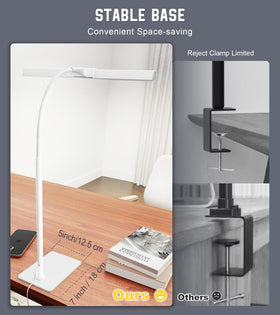 Kaulsoue Desk Lamp adjustable color temperature supports reading and drafting.