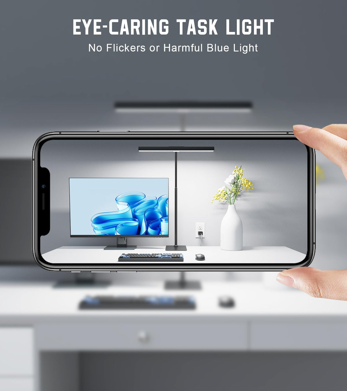 Kaulsoue desk lamp touch control panel easily adjusts brightness and color temperature.