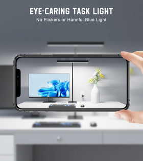 Kaulsoue desk lamp touch control panel easily adjusts brightness and color temperature.