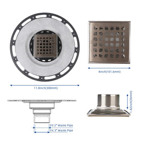 Kauwm PVC bonding flange and ABS ring assembly for simple, secure connections.