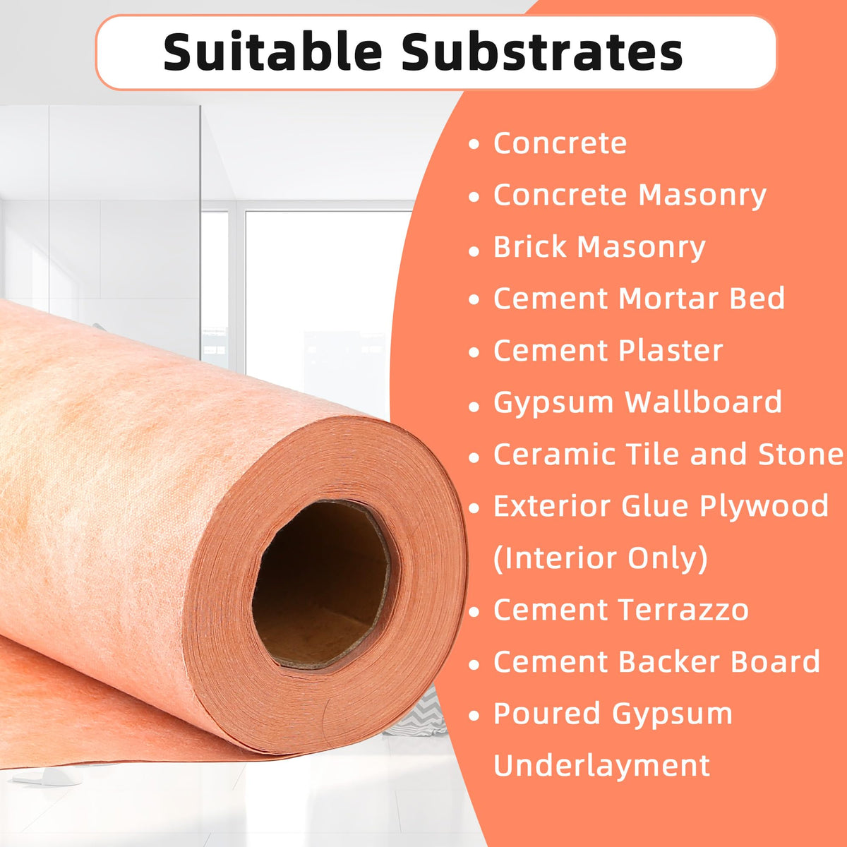 Kauwm waterproof membrane installed on shower wall protecting against moisture