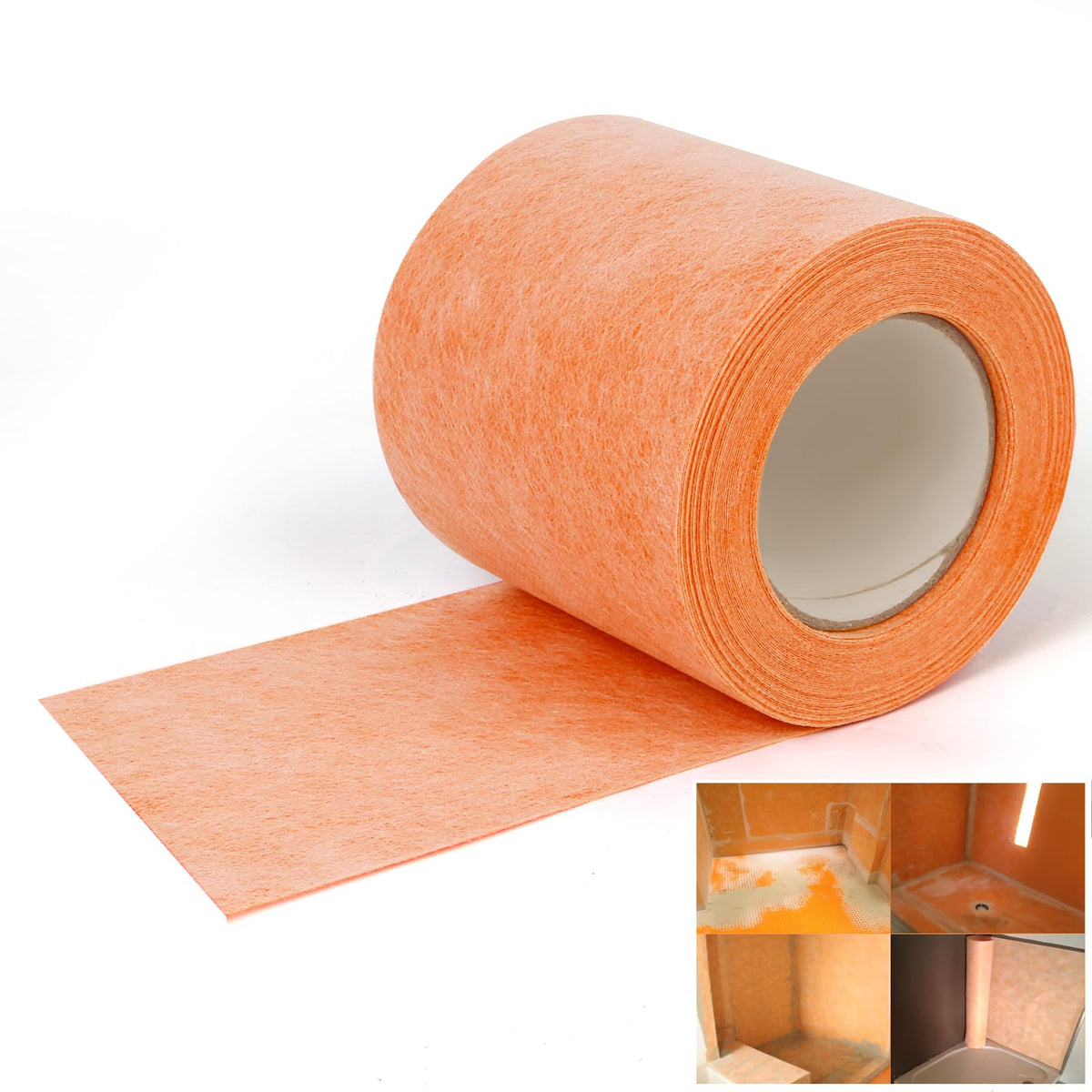 Kauwm waterproof membrane for shower, 5in by 50ft, durable moisture protection.