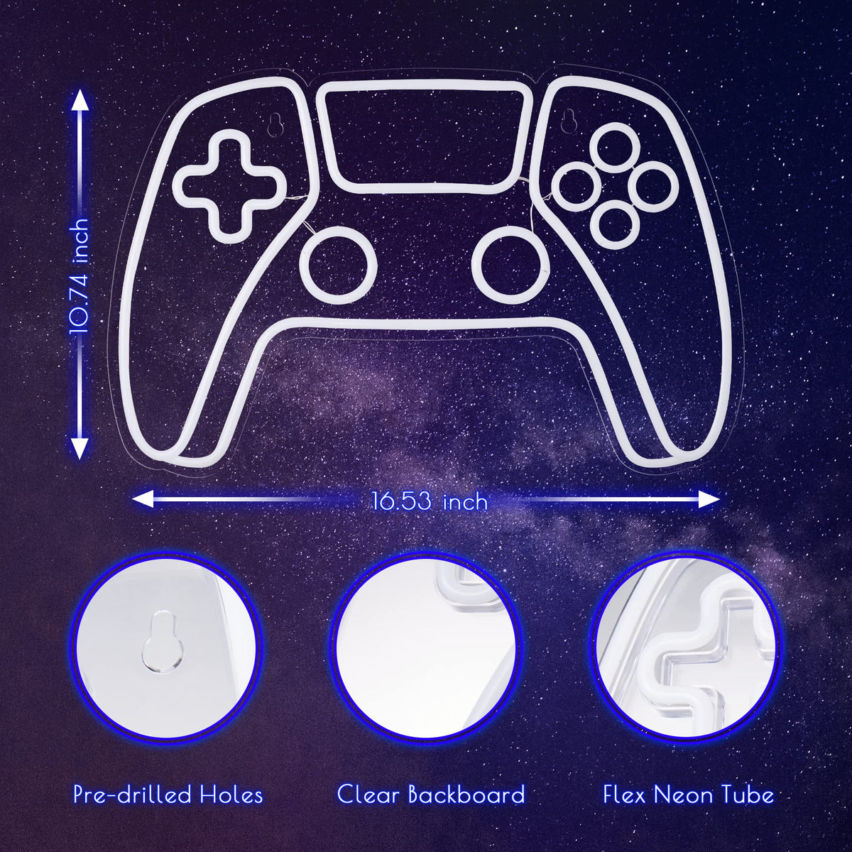 Kavaas Gamer Neon Sign blue glow: cool ambience for teen rooms