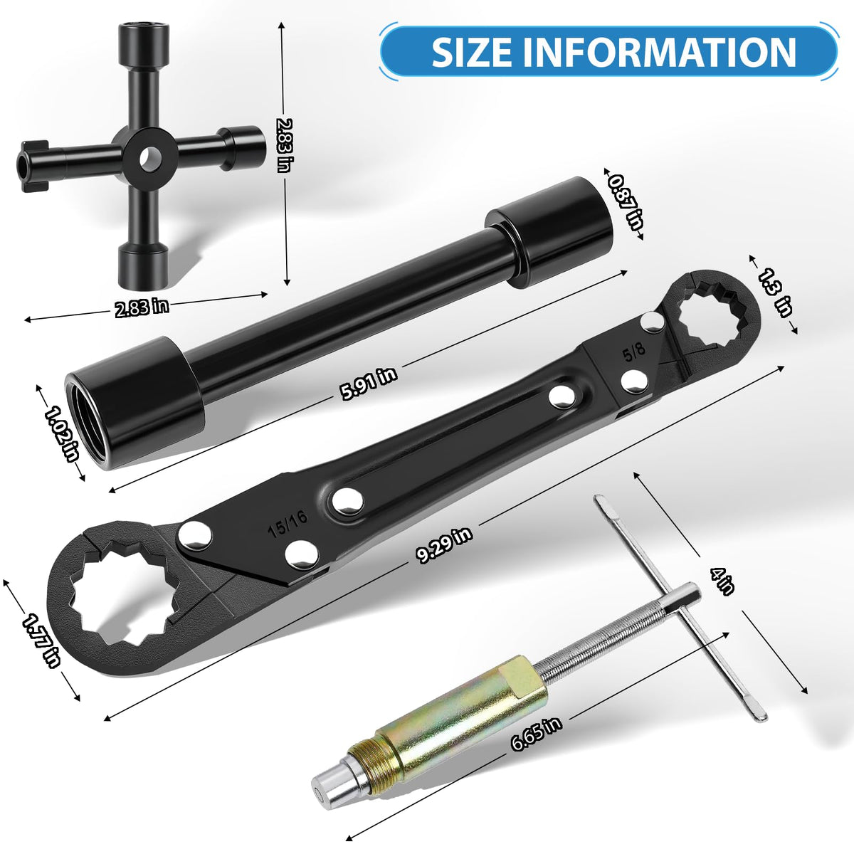 Kavedod four-in-one plumbing wrench enables fast, versatile repairs.
