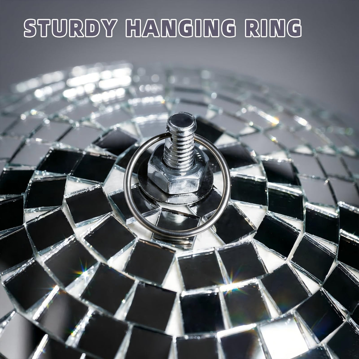 Kaviooy reinforced hanging ring enables safe ceiling mounting.