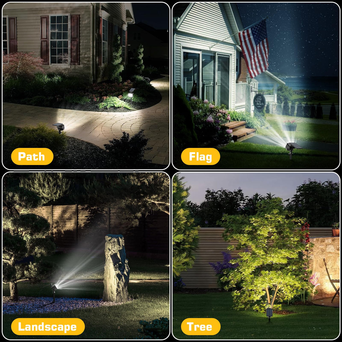 Kaxiida solar spot light weatherproof design withstands rain and snow.