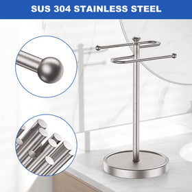 Kaxnuaxu 304 stainless steel towel holder showcasing durable build