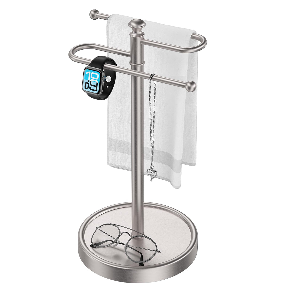 Kaxnuaxu space-saving towel organization on a vanity