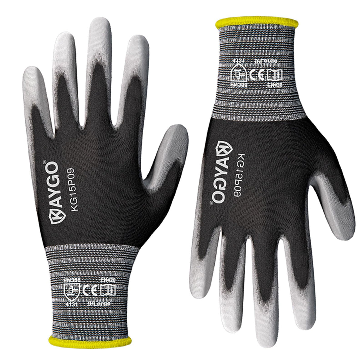 KAYGO ultra-thin PU coated gloves ideal for precise electronics assembly handling.